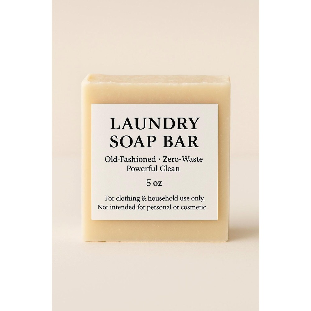 PH DESIGN ORGANICS Laundry Soap Bar Old Fashioned Zero Waste Powerful Clean 5 oz